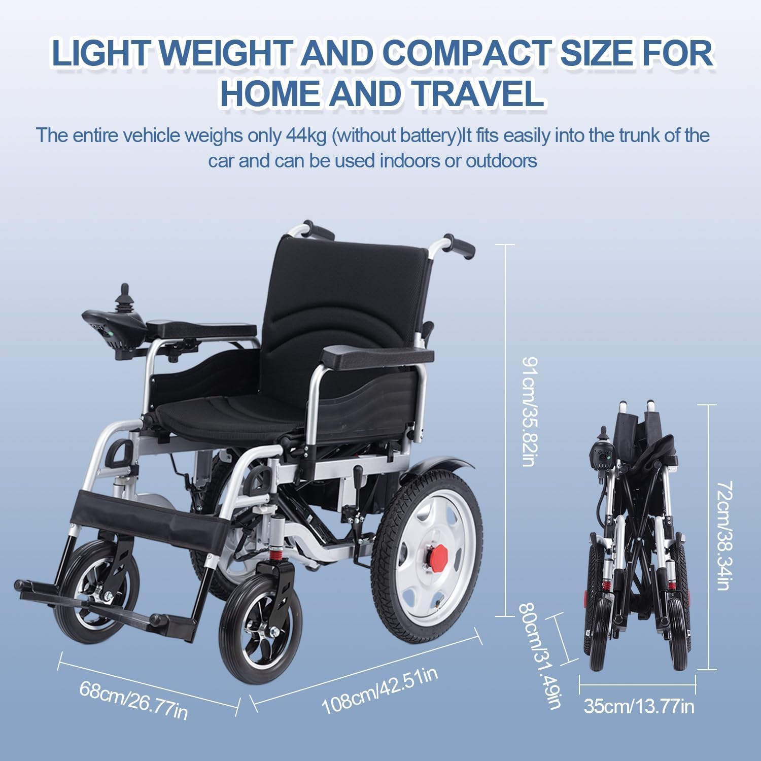 Foldable Electric Wheelchair for Adults, Heavy Duty C5487