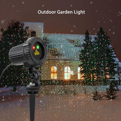 Christmas Laser Projector Lights Outdoor, Red and Green Stars, IP65 Waterproof V836077