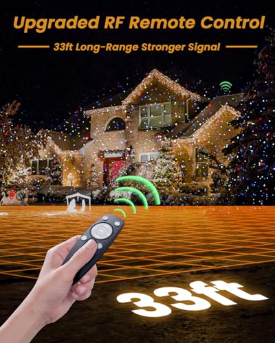 Christmas Laser Lights Outdoor, RGB Light Projector with Remote and Timer Q145