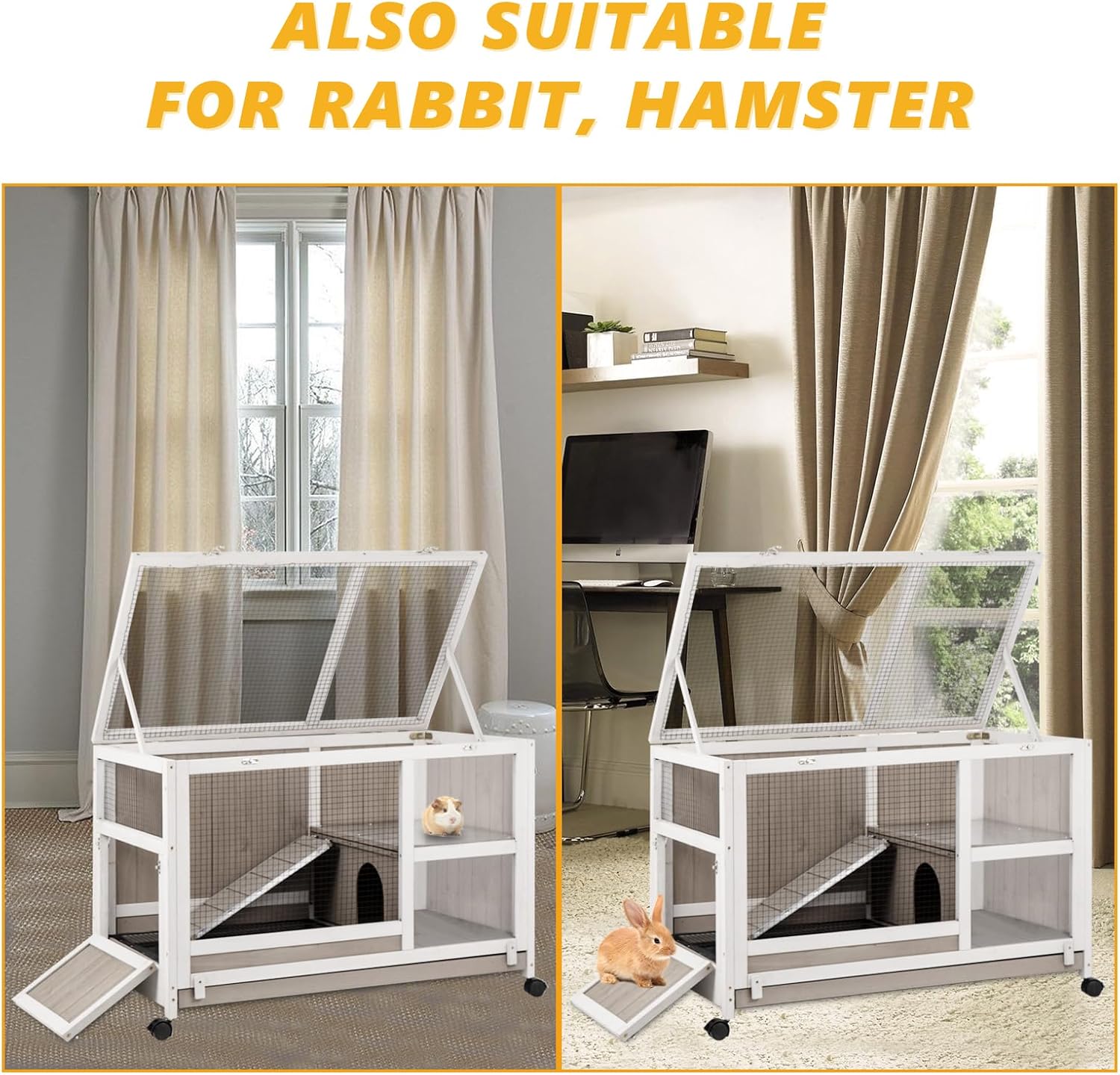 Small Animal Cage with Wheels and Pull Out Tray N2281