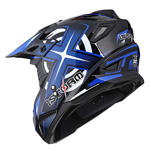Adult Motocross Helmet Full Face Racing Style Matt Black D9788