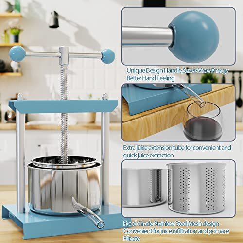 Cheese Tincture Fruit Wine Manual Press 2 Litre Stainless Steel A883