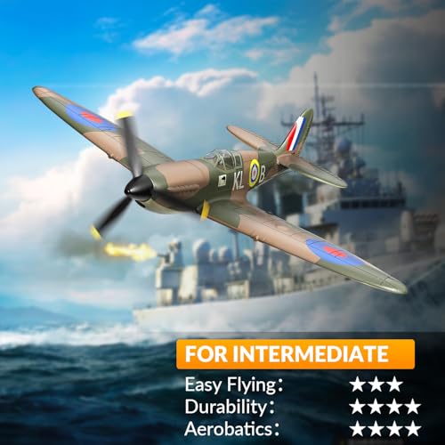 RC Plane 3 Channel Remote Control Airplane Fighter Toy, 2.4GHz 6-axis Gyro, Easy to Fly for Adults Kids Beginners B2466