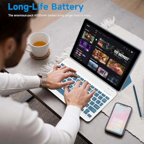 10 Inch Android Tablet with Keyboard Case Mouse Stylus J550018