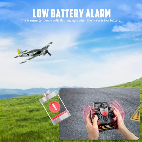 RC Plane 3 Channel Remote Control Airplane Fighter Toy, 2.4GHz 6-axis Gyro, Easy to Fly for Adults Kids Beginners B2466