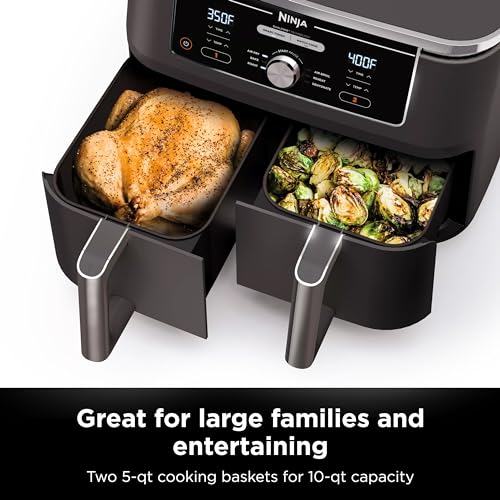 10QT 6-in-1 DualZone Air Fryer with 2 Independent Baskets B40403