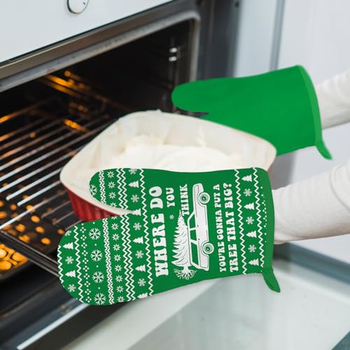 Funny Holiday Oven Mitts Pot Holders for Kitchen Cooking Baking M258024