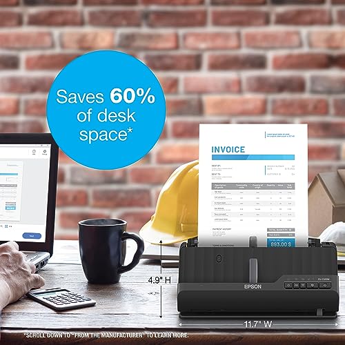 Wireless Compact Desktop Document Scanner with Auto Feeder L54226