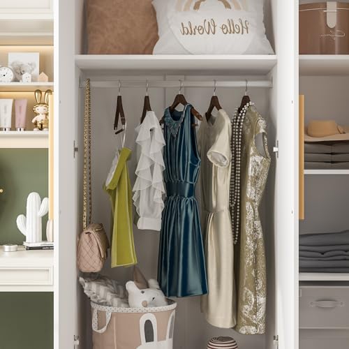 Large Armoire Wardrobe with 3 Doors and Storage Shelves T384798