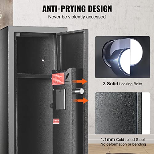 6-8 Rifles Gun Safe with Fingerprint & Digital Keypad Lock T236353
