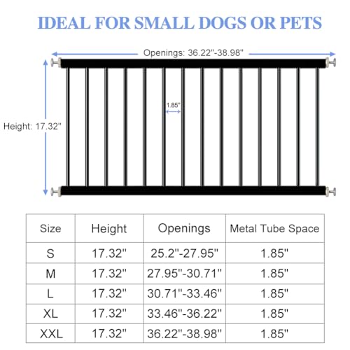 Small Dog Gate for Stairs and Doorways, Pressure Mount, White O1209