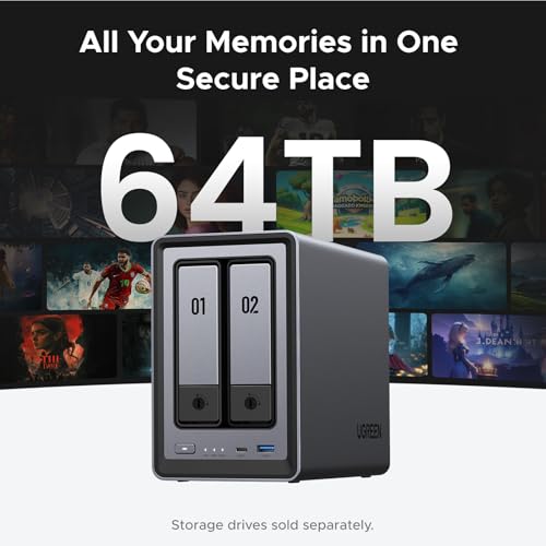 2-Bay Desktop NAS with Intel N100, 8GB DDR5 RAM, 2.5GbE E273