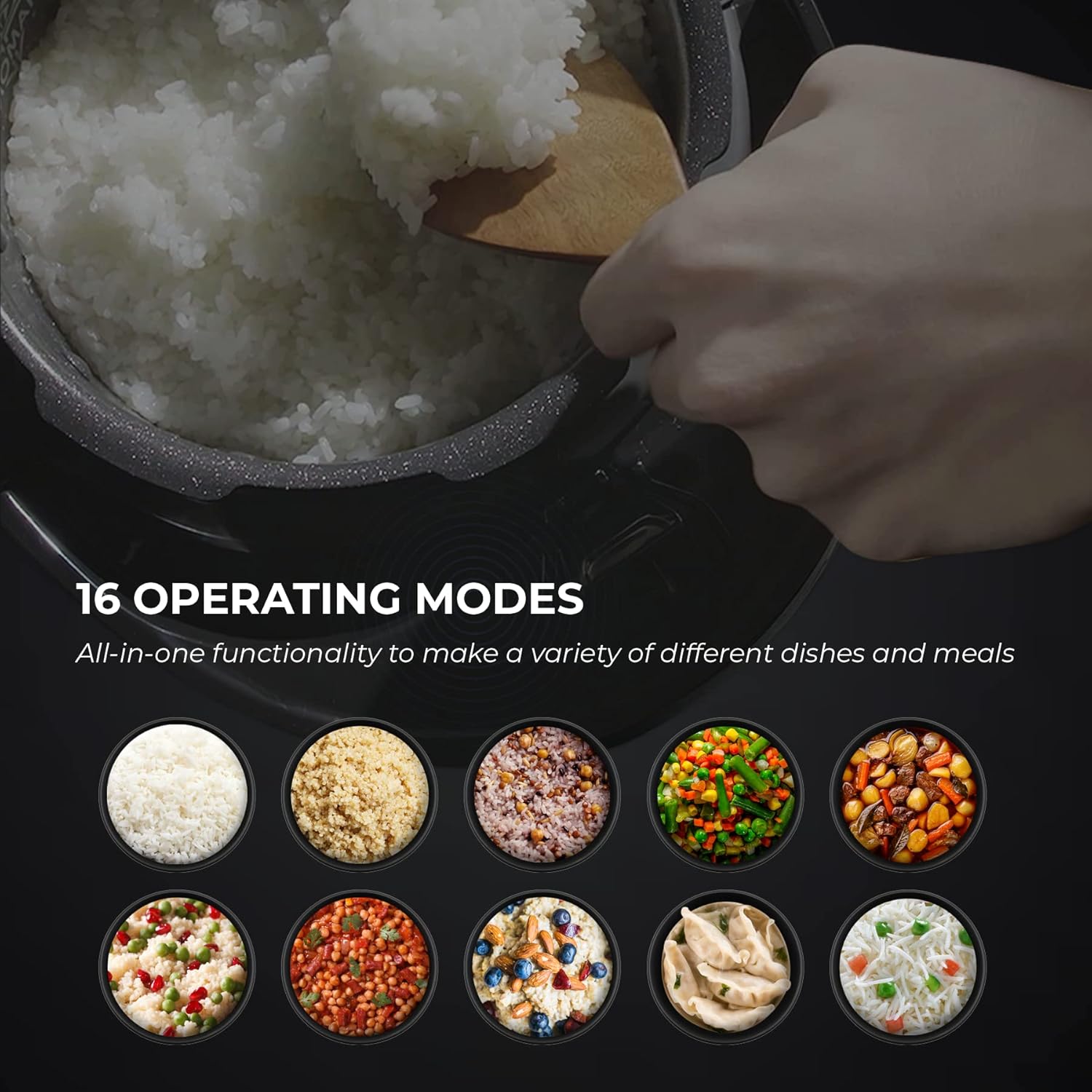 6-Cup Induction Heating Pressure Rice Cooker with 13 Menu Options U4217