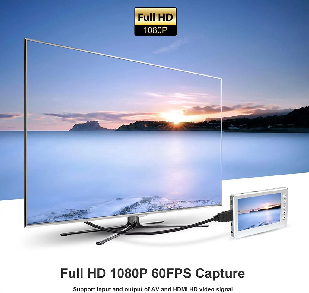 Video to Digital Converter with 5" OLED Screen, AV and HDMI Support K881