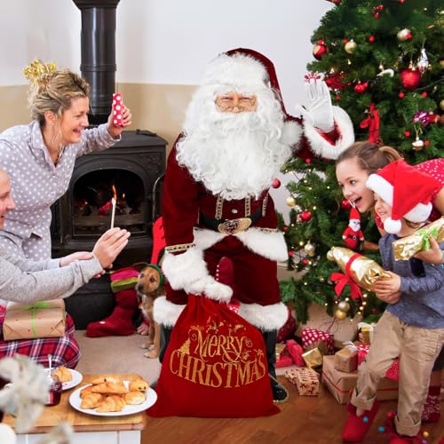 Men's Santa Costume Set Adult 11 Pieces Velvet N30992