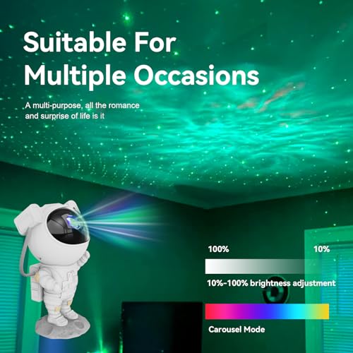 Astronaut Star Projector Night Light with Remote and Timer E396