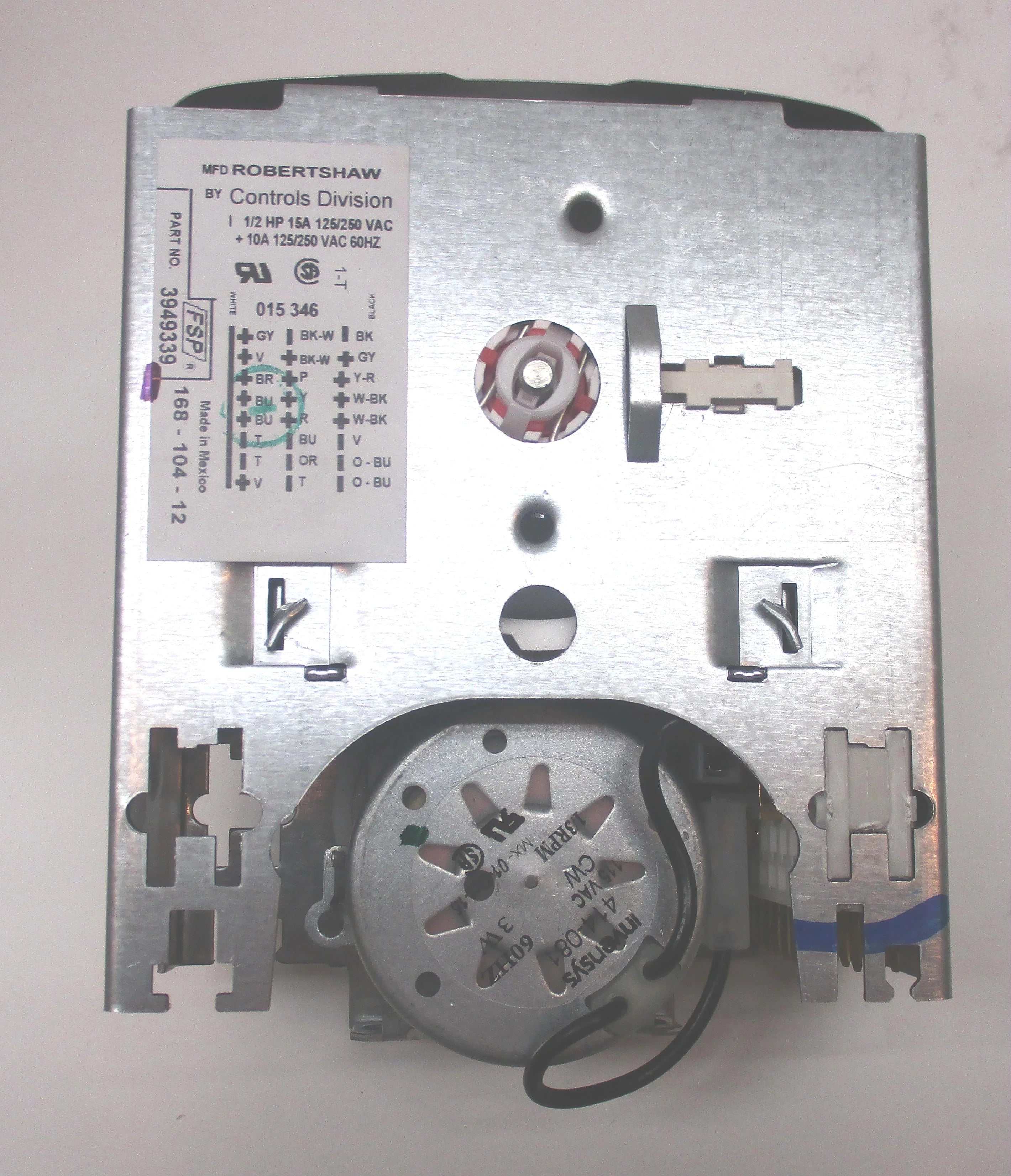 Whirlpool Timer Replacement 3949339 H64412