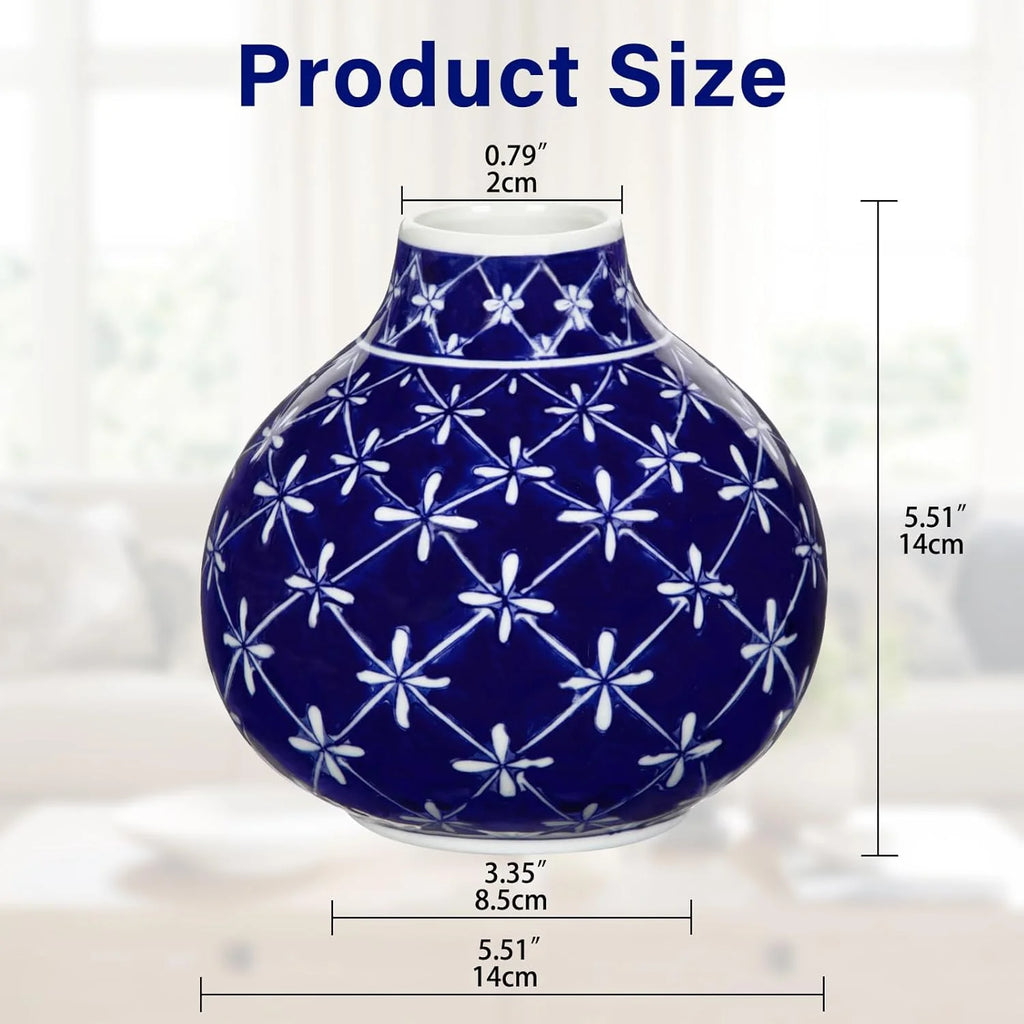 Blue and White Porcelain Ceramic Vase R494