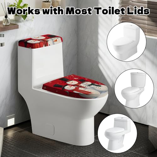 Christmas Toilet Lid Cover, Washable Seat and Tank Protector W1747