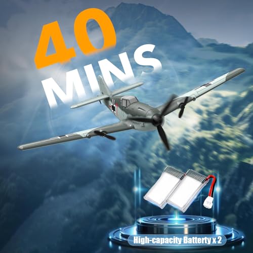 RC Plane 3 Channel Remote Control Airplane Fighter Toy, 2.4GHz 6-axis Gyro, Easy to Fly for Adults Kids Beginners B2466