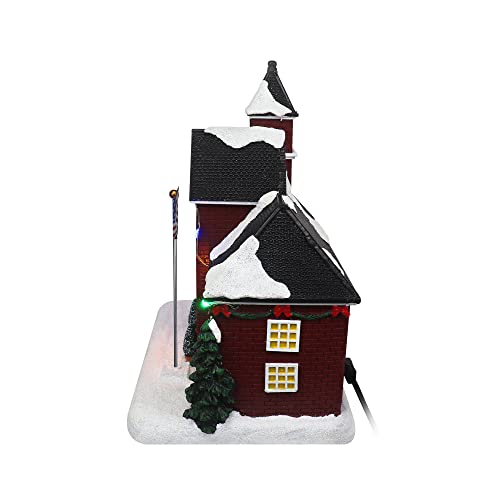 Lighted Musical Snow Village with Animated Kids Sledding A3584