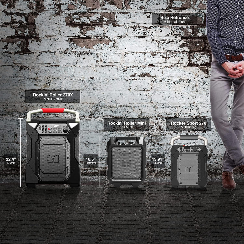 Portable Wireless Speaker, 200W, 100H Playtime, IPX4 Water Resistant S38426