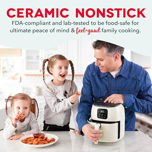 Electric Air Fryer Oven, 2.6 Qt., Grey, Compact Digital, Auto Shut Off S650981