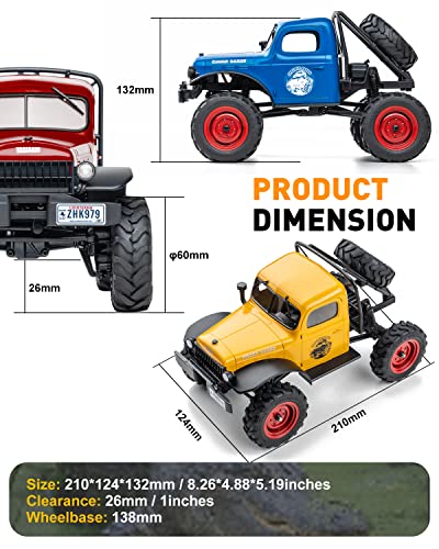 1/24 Remote Control Rock Crawler 4WD Two-Speed, Yellow N6497