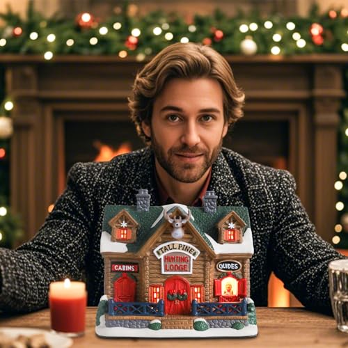 Lighted Ceramic Christmas Village Houses Indoor Decor Y567324