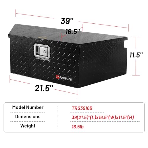 Aluminum Trailer Tongue Tool Box with Lock, 39 Inch Y290818