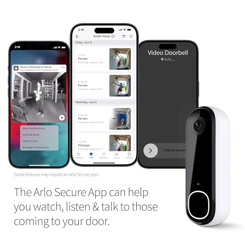 2K Video Doorbell with Two-Way Audio and Night Vision V850965