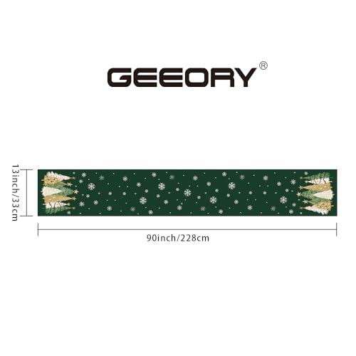 Christmas Table Runner 13x72 Inch, Red Winter Holiday Decor H348