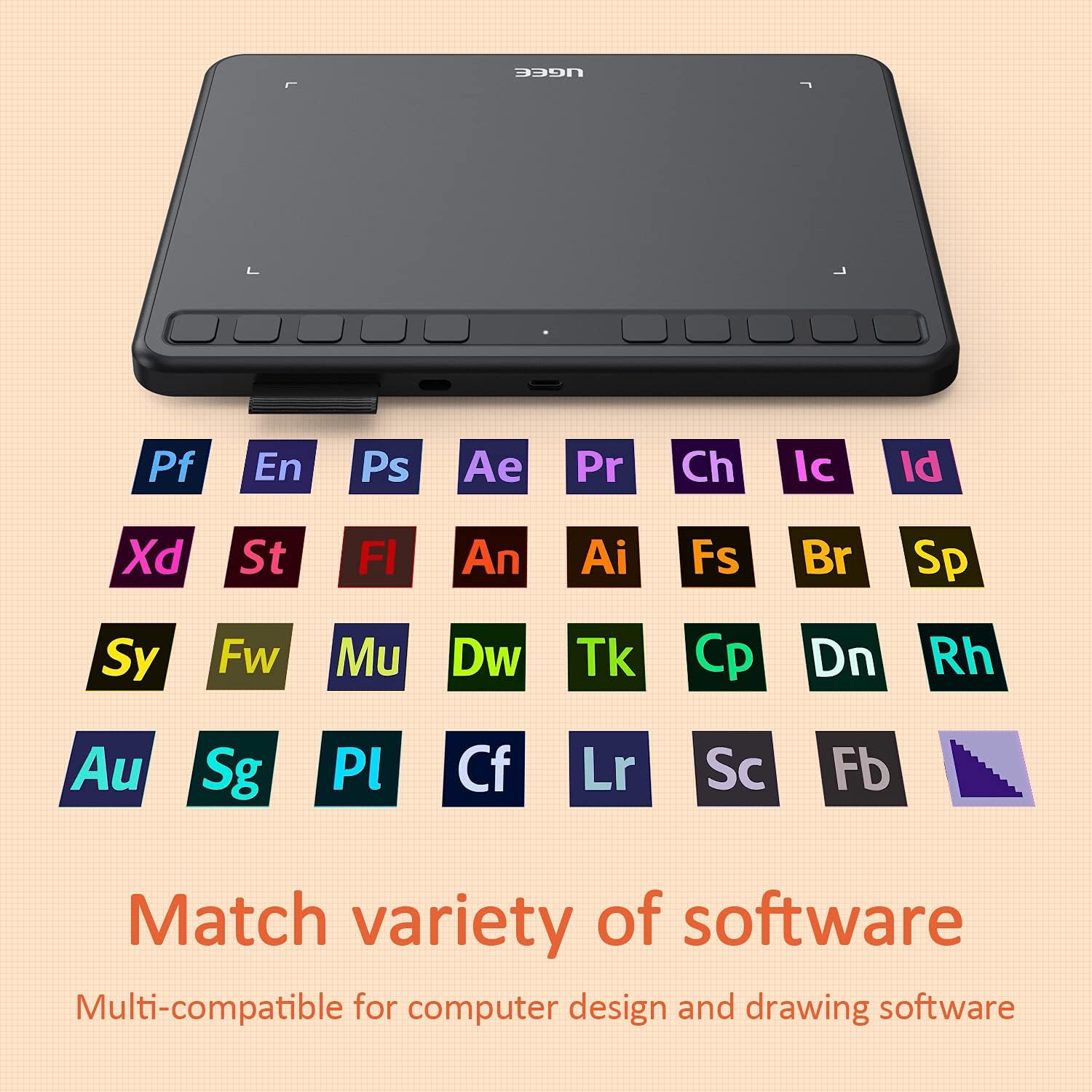 Graphics Drawing Tablet with Battery-Free Stylus and 8192 Pressure Levels O630