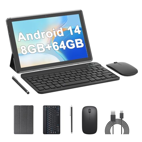 Android Tablet 10.1 Inch with Keyboard, 64GB ROM, 8GB RAM V203