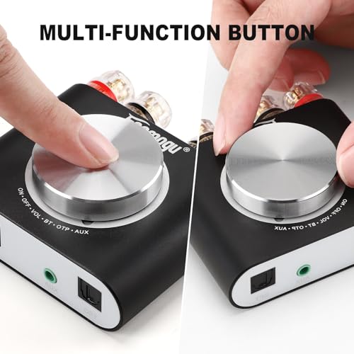 160W Mini Bluetooth 5.0 Power Amplifier, 2 Channel Stereo Hi-Fi Digital Amp K525060