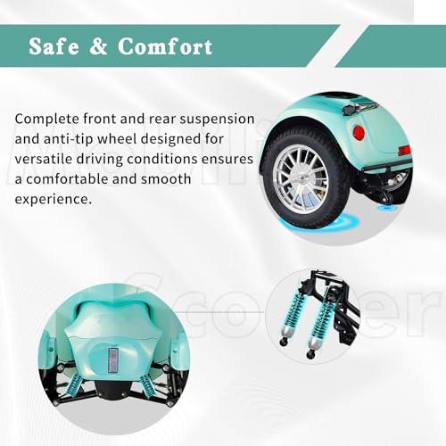 4 Wheel Mobility Scooter for Adults, 800W Heavy Duty, All Terrain with Seat K744