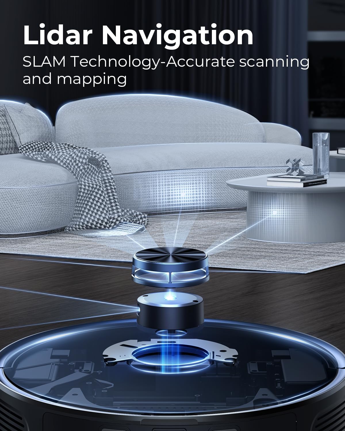 Robot Vacuum and Mop Combo, 3 in 1 with Self Emptying Station, Lidar Navigation, App Control C962358