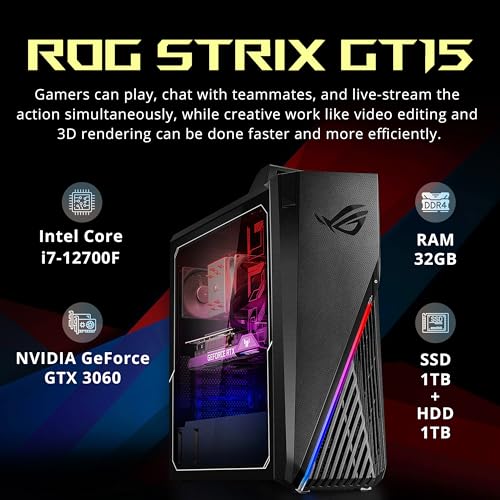Gaming Desktop, Intel Core i7, 32GB RAM, 1TB SSD, RTX 3060, Windows 11 Pro J1716