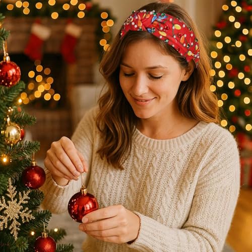 Christmas Pearl Rhinestone Headband for Women Holiday Party Hair Accessory K88231