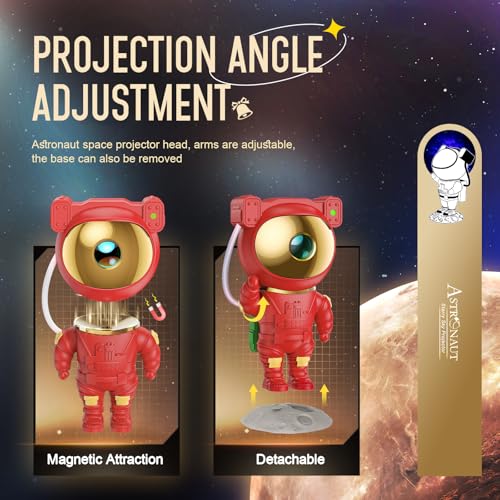 Astronaut Star Projector Night Light with Remote and Timer E396