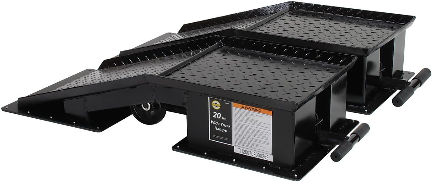 Black Wide Truck Ramp - 20 Ton Capacity I417