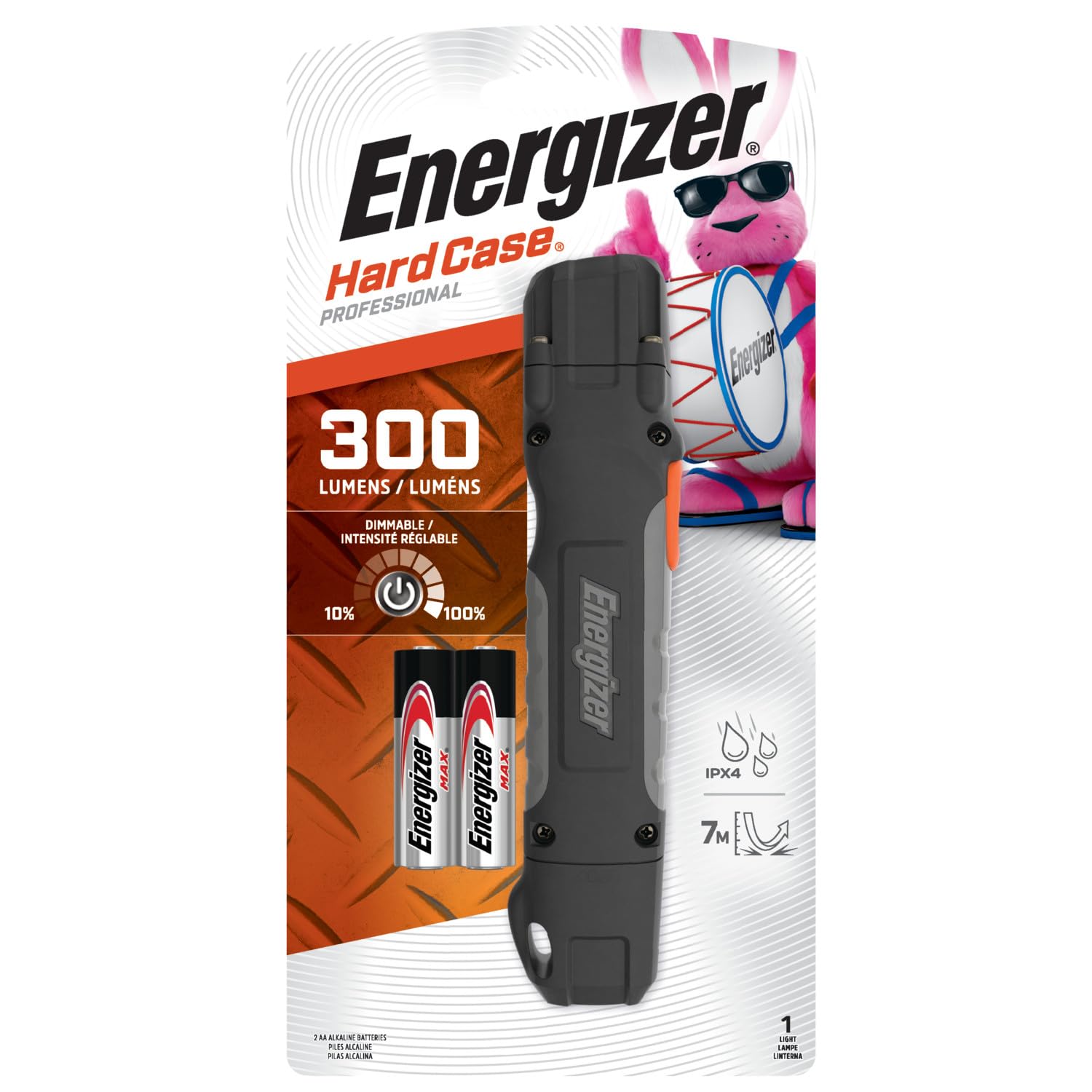 LED Flashlight, IPX4 Water Resistant, Batteries Included B862