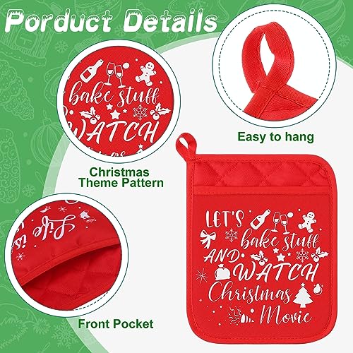 Christmas Pot Holders with Pockets for Kitchen Cooking Baking S399344
