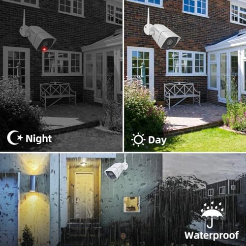 Wireless Security Camera System 8CH NVR 3TB Hard Drive Night Vision Motion Detection App Indoor Outdoor L595