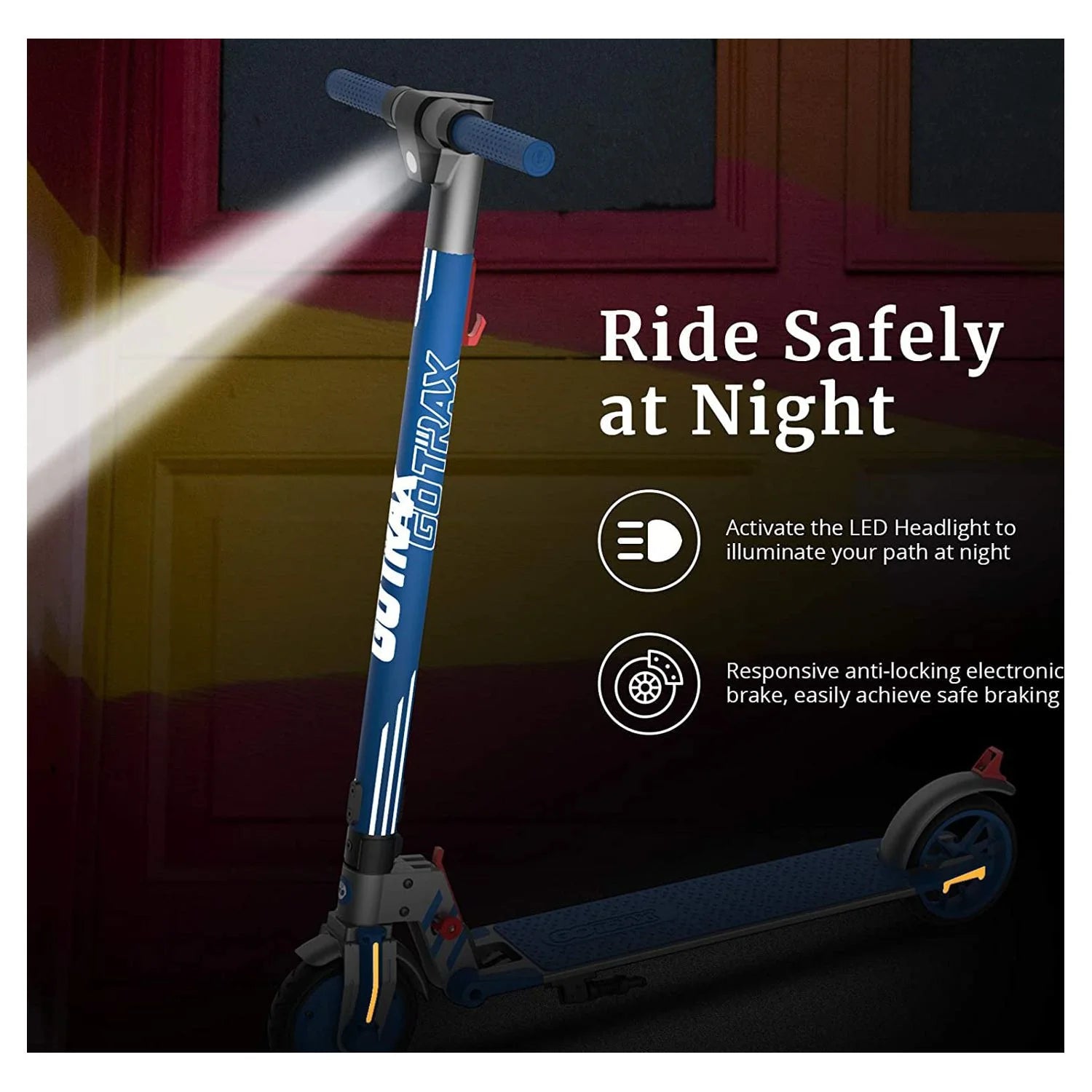 Electric Scooter for Kids Teens, 200W, Foldable, Blue V45836