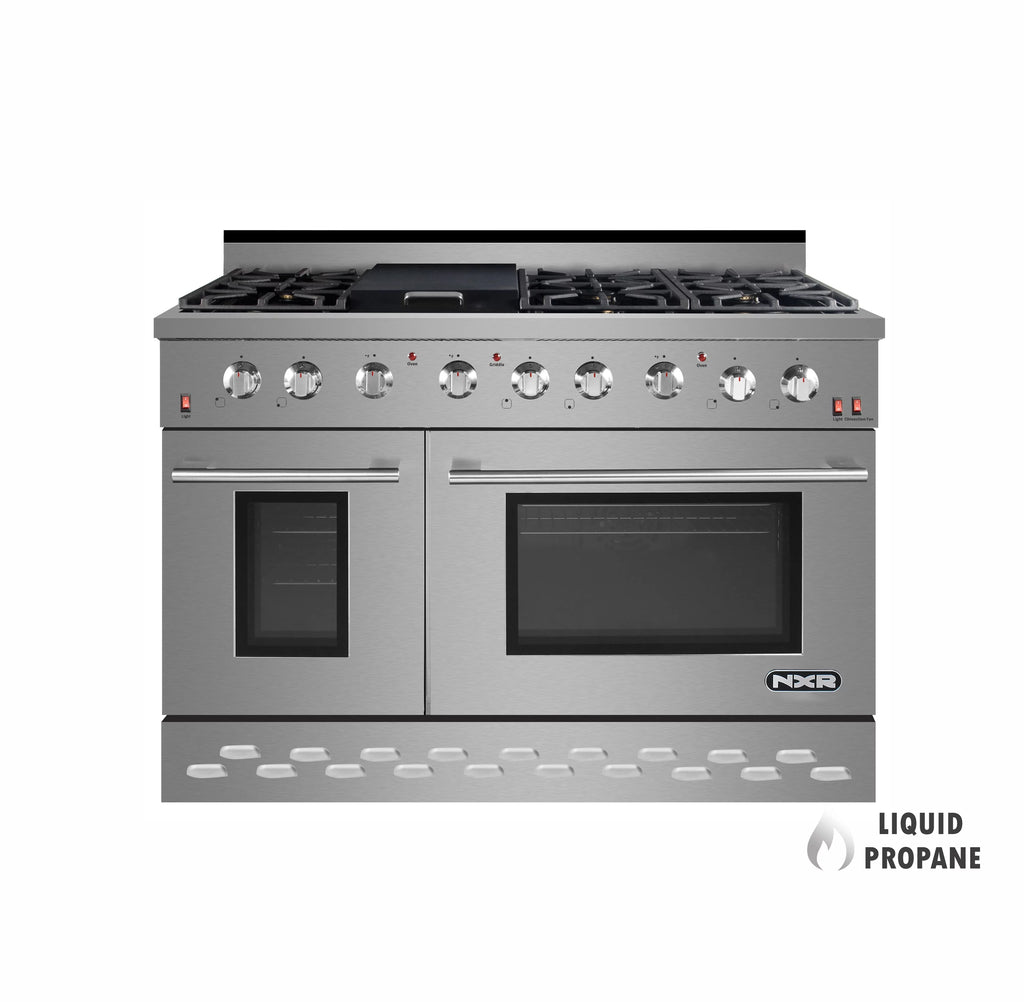 NXR  48" Stainless Steel Pro-Style Propane Gas Range with 7.2 cu.ft. Convection Oven SC4811LP