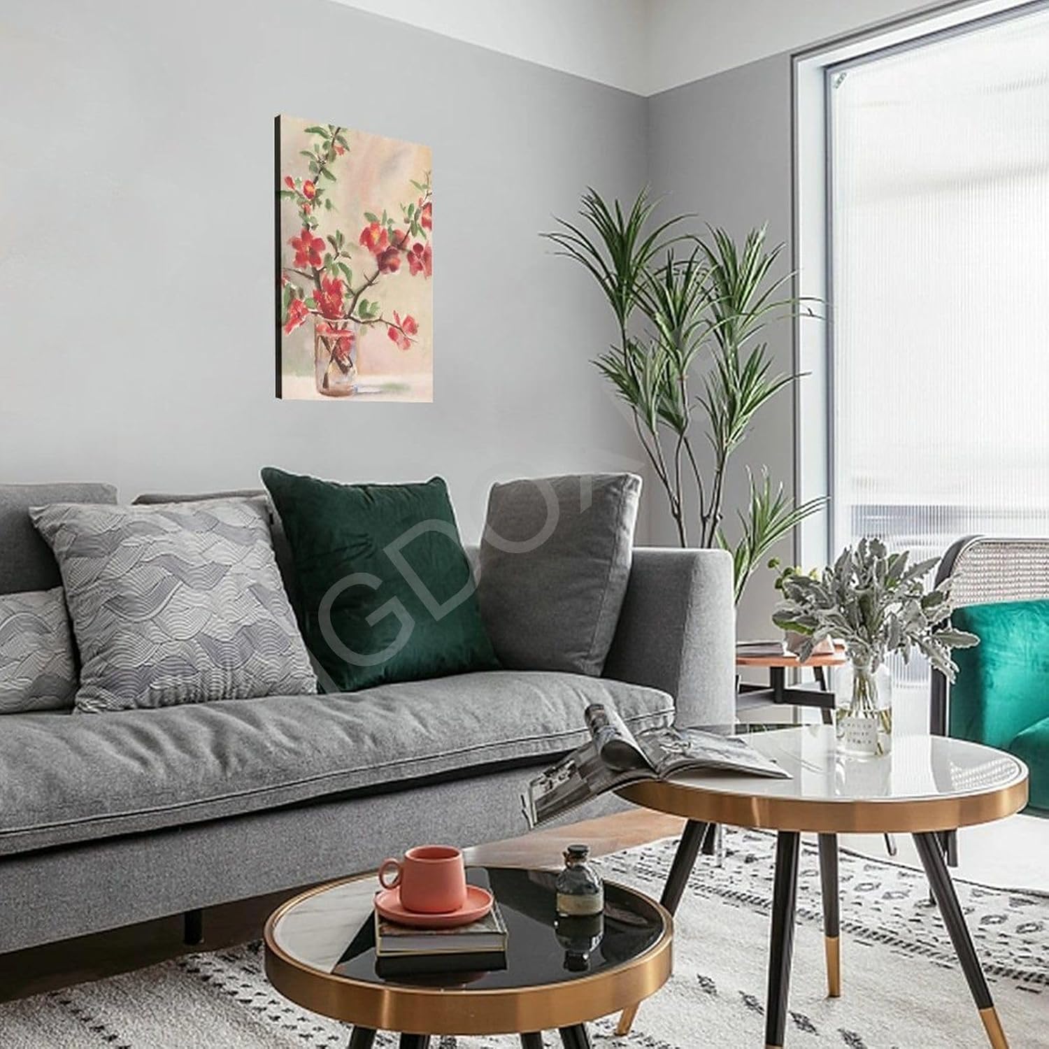 Flower Painting Poster Canvas Wall Art for Living Room Bedroom Decor N8205