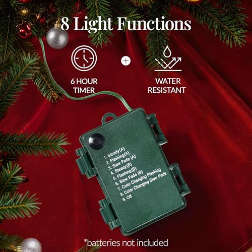 Pre-Lit Holiday Christmas Garland for Stairs, Fireplace with 50 Lights U582051