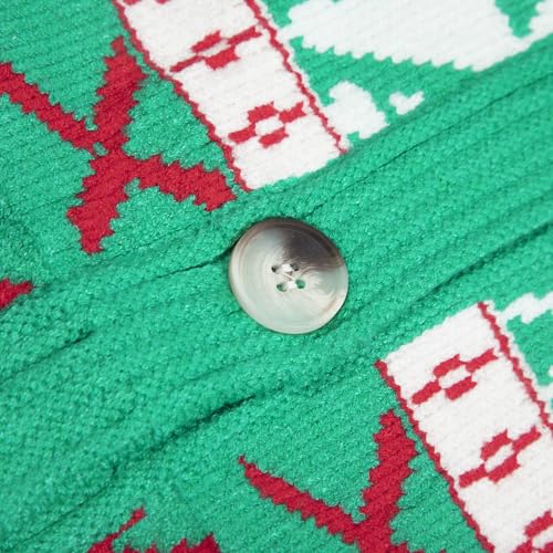 Funny Christmas Cardigan for Women Open Front Knit Coat W4033