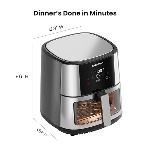 XL 8-Qt Touch Air Fryer, Digital Presets, Nonstick Dishwasher-Safe N17083